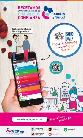 Recetamos Familia y Salud, una web de Confianza. Y también la página Salud Joven, para adolescentes que cuidan su salud.